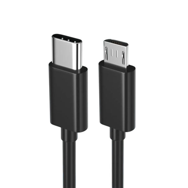 Snabbladdningskabel USB C till Micro USB 50 cm 2.4A synkkabel dataöverföring Micro 2.0-kompatibel laddningskabel 480 Mbps