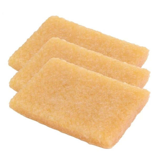 Set med 3 rengöringsservetter i gummi 7x5 cm för mocka och fårskinn Naturgummi Matt läder Gummi Skor Läderkläder Dekontaminering 1