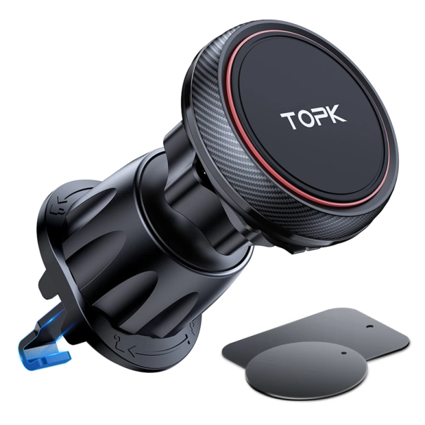 Magnetische autotelefoonhouder 360° draaibaar gewricht Luchtroosterbevestiging Voertuighouder Compatibel met de meeste telefoons