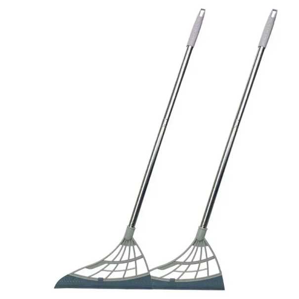 Set med 2 silikonskrapor 87 x 31 cm köksskrapa med handtag i rostfritt stål, hållbar PP TPR-vattenskrapa för glasfönster, golv, bil 1