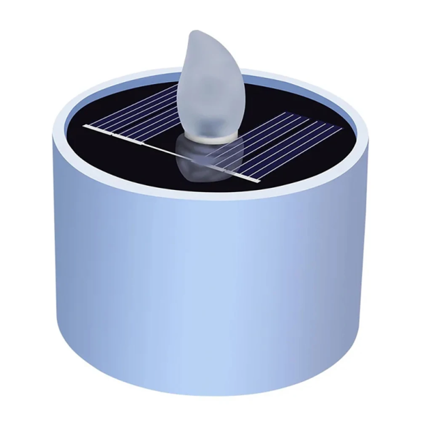 Solcellsdriven LED-värmelampa 5,2 x 5,9 cm vattentät IP44 utomhuslampa ABS-plast dekorativ lampa med 300mAh solcellsdrivet batteri 1