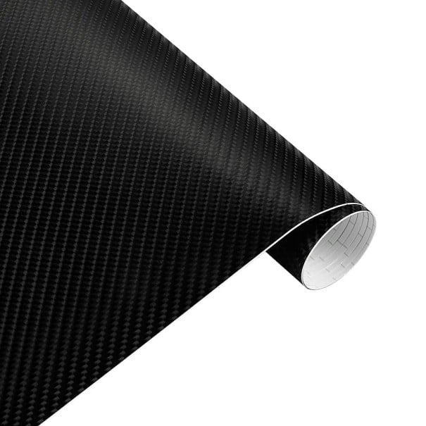 Samolepicí fólie 152x200 cm 4D karbonová fólie na auto Voděodolná PVC fólie Tuningová folie na kapotu Vozidlová dekorace a ochrana černá
