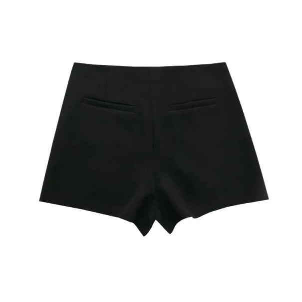 Falda corta asimétrica de cintura alta para mujer, elegante minifalda con pantalones cortos, falda cómoda para verano, estilo urbano negro S