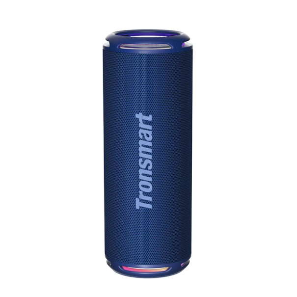 Bärbar Bluetooth-högtalare IPX7 Vattentät 25W Stark bas 4000mAh Batteri Appstyrd Ljuseffekt SD-kort Typ-C blå
