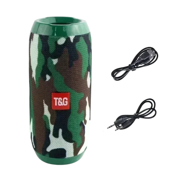 Bärbar Bluetooth-högtalare 25W IPX5 Subwoofer FM Radio TWS TF Kort USB AUX 1200mAh grön