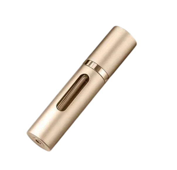 Återfyllningsbar parfymförstärkare 8ml matt design bärbar aluminiumlegering sprayflaska förstärkt glas kosmetisk resebehållare guld