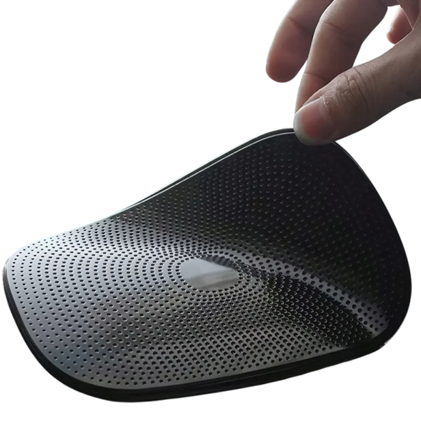 Halkfri silikonmatta 15 x 10 cm Svart självhäftande dyna för instrumentbräda Mobiltelefonhållare Magisk dyna av gelmaterial 1