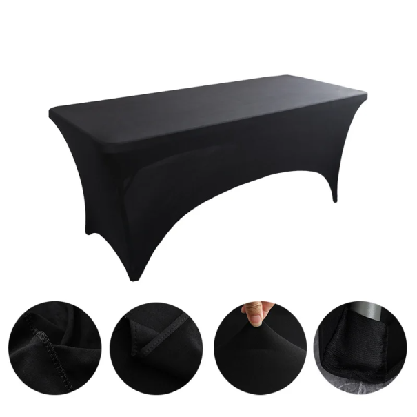 Elastické prostěradlo na make-up lehátko 183 cm Stretch potah Kosmetické křeslo Potah na masážní stůl Chránič lůžka Kosmetický salon černá