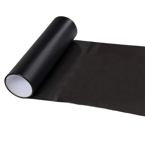 Barevná fólie na světlomety 30x60cm Samolepicí PVC tónovací vinyl pro světla a lampy vozu Matná černá