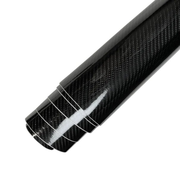 6D Černá karbonová autofólie 50cmx200cm Samolepicí PVC film s lesklým karbonovým efektem pro auto a motorku 1
