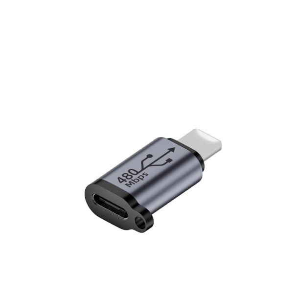 USB-C till Lightning-adapter för iPhone och iPad. Snabb dataöverföring upp till 480 Mbps. Kompatibel med iOS-enheter. 1
