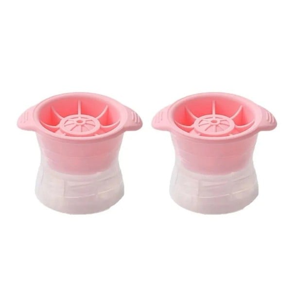 Moule à glaçons en silicone 109×79×85 mm 2 pcs Grande forme ronde à glace pour whisky Outil de cuisine à congélation rapide Accessoires de bar rose