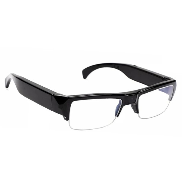 HD 1080P minikamera i glasögon Sportvideoglasögon med DVR-inspelning Kamera för utomhusbruk och möten Laddningstid 1 timme 14,5x14,5x36 mm 1