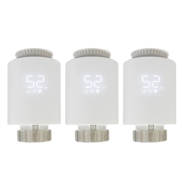 3er Set Smart Thermostatventile Tuya ZigBee App Steuerung Unterstützung Alexa Google Home Wochenplan Heizkörper Smart Home 1