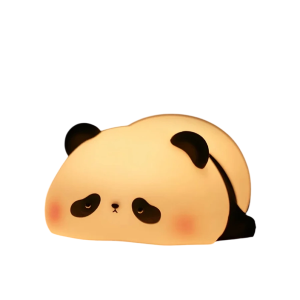 Draagbare siliconen nachtlamp in de vorm van een panda, 1200 mAh oplaadbaar, voor kinderen en volwassenen, 3 helderheidsniveaus, schattig ledlampje