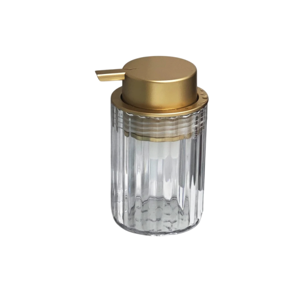 Distributeur de savon mousse transparent 7 x 12 cm, récipient en plastique avec pompe, distributeur transparent, équipement de salle de bain 1