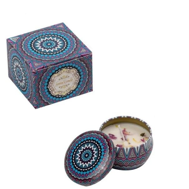 Duftkerze im Glas 6×4 cm Sojawachs Blumiger Lavendelduft Vintage Stil Handgefertigte Kerze Dekoration Geschenk Hochzeitszeremonie 1