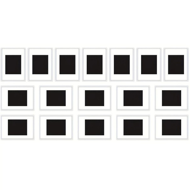 Set med 12 magnetiska minifotoramar 7,5x5,1 cm kylskåpsmagnetfotoramar tomma insatsramar heminredning 1