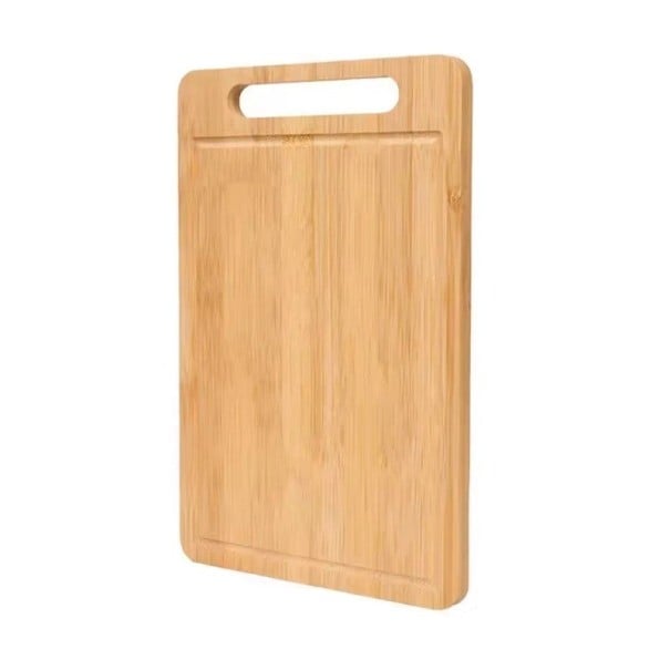 Träskärbräda för kök 34 x 22 cm Stor dubbelsidig skärbräda med handtag För kött, grönsaker, bakverk Skärbräda 1
