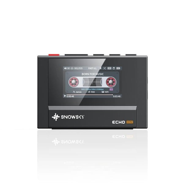 HiFi MP3 přehrávač SnowSky Echo Mini Bluetooth 3.5 mm / 4.4 mm výstup 8 GB paměti Podpora DSD FLAC APE MicroSD až 256 GB černá