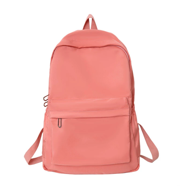 Lätt nylonryggsäck 38 x 28 x 11 cm Enkel enfärgad design Avslappnad ryggsäck för varje dag Till skolan Arbete och fritid orange