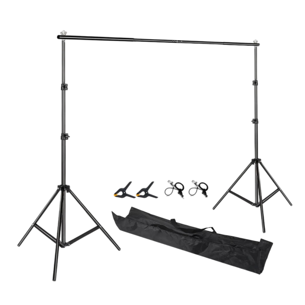 Fotobakgrundsstativ 200x200cm justerbar teleskopram för studiofotovideodekoration fest bärbar bakgrundshållare 1