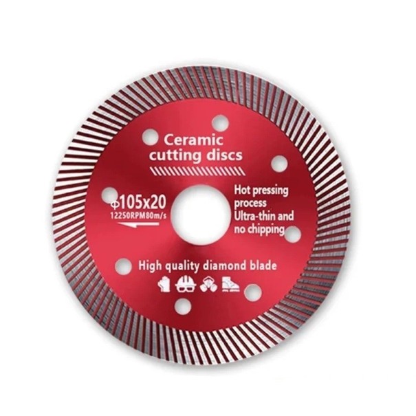 105mm Turbo-Diamanttrennscheibe für Porzellan, Keramische Fliesen, Granit, Marmor, Trennscheibe für Winkelschleifer, präzises Schneiden 1