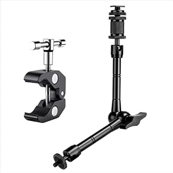 Ledad magisk arm 18 cm med fäste och superklämma för LED-lampa, DSLR-kamera, LCD-skärm Foto- och videotillbehör 1