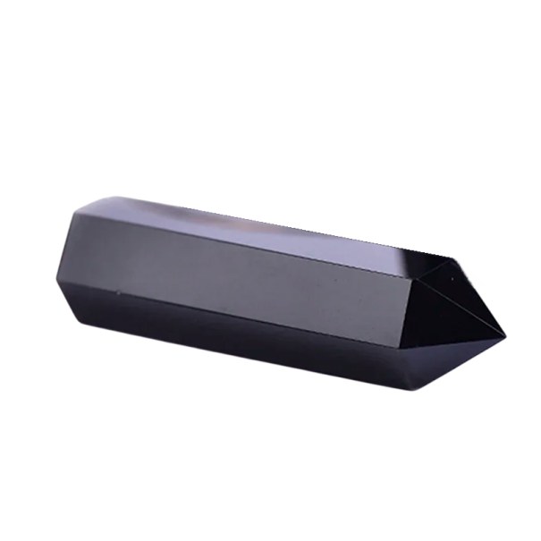 Naturlig obsidiankristall 5–6 cm Slätpolerad sten Energiskt mineral Svart sten Vikt ca 30 g Dekoration och terapi 1