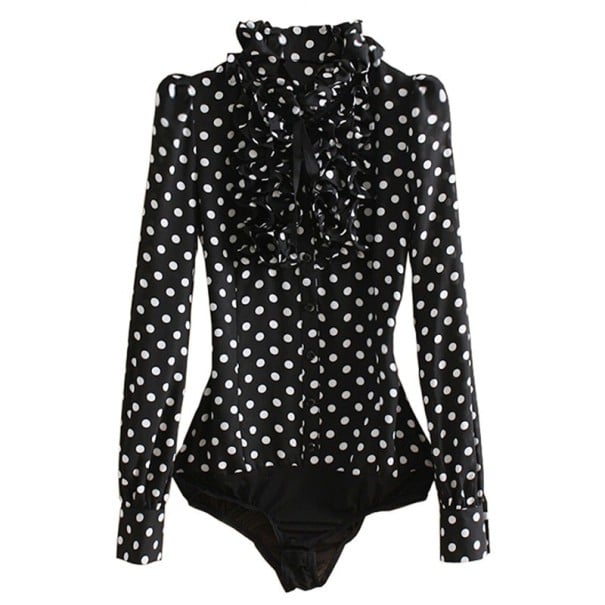 Body de mujer negro con lunares S