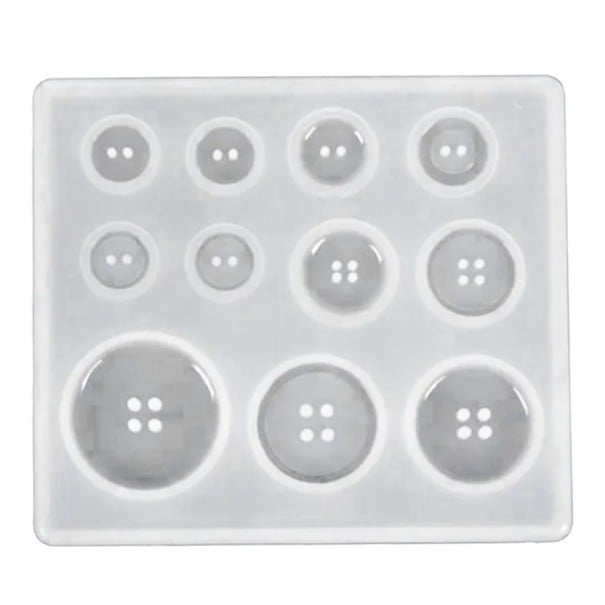 Silikonform för harts 8,8 x 7,8 cm Form för knappar Dekorationer tillbehör hantverksmässigt skapande 1