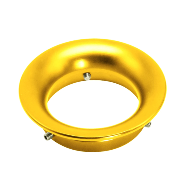 Funil de admissão 50mm para carburador em liga de alumínio CNC Tuning de motor Motociclo Peça de substituição Melhoria de desempenho dourado