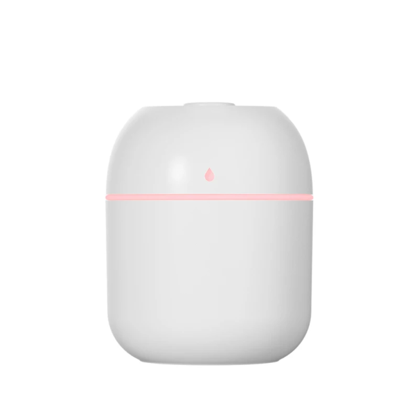Humidificateur d'air 220 ml Diffuseur de brume fine Mini diffuseur d'arômes 8 x 8 x 10 cm Fonctionnement silencieux Autonomie 4 heures blanc