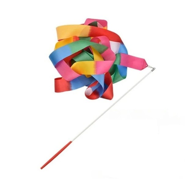 Färgglad gymnastikband 4M med stav för barn Dansrekvisita för uppträdanden Balett Twirling Sportleksak Present till flickor och pojkar 1
