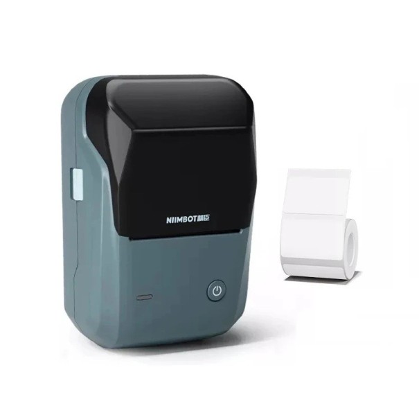 Niimbot B1 mini termotermisk skrivare för etiketter Bluetooth bärbar fickskrivare för självhäftande etiketter 203 dpi kompatibel med iOS grå