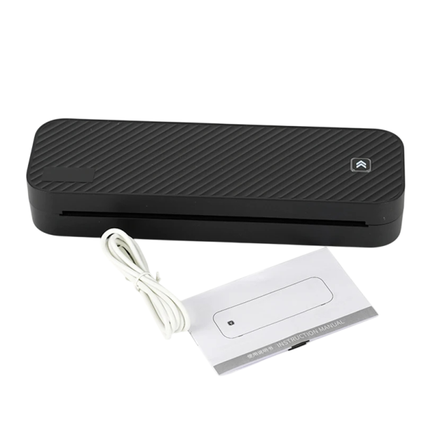 Bärbar A4 Bluetooth termisk skrivare utan bläck Mini dokument skrivare PDF Excel Word skolkontor hemma 26,5x8x4cm 1