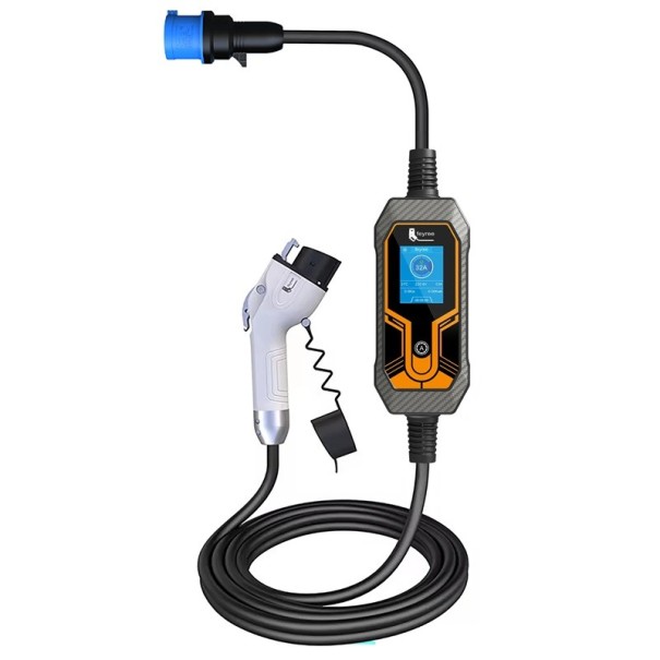 Bärbar laddare för elbilar feyree 7 kW EVSE Wallbox Typ 1 16A 5 m kabel Laddningsbox med adapter J1772 för bilar 1