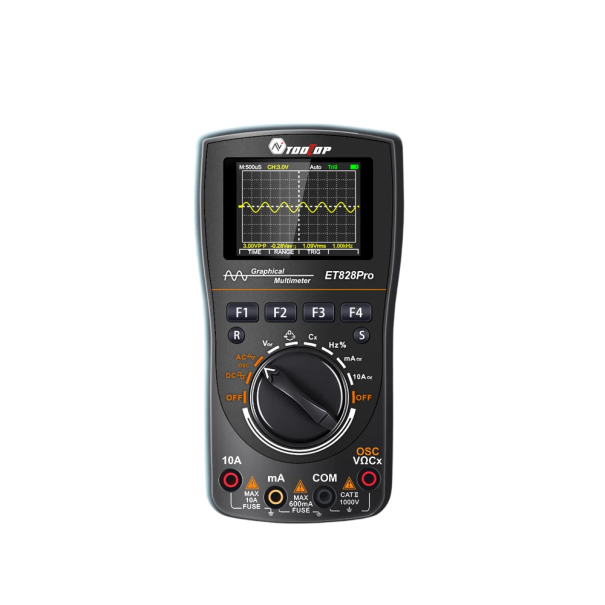 TOOLTOP ET828Pro ruční osciloskop 10MHz 50MSa/s 6000 počítadel True RMS multimetr voltmetr ampérmetr automobilový tester 1