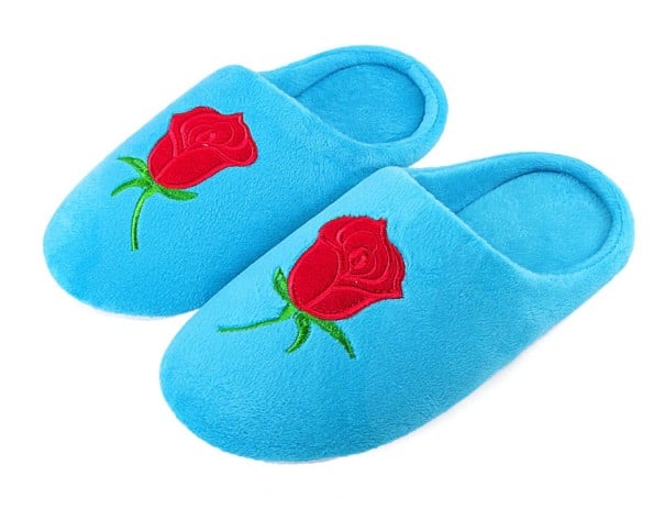 Pantufas de Senhora com Rosa azul 36