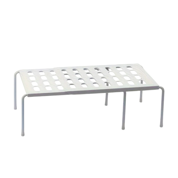 Verstellbarer Kunststoff-Schuhständer 24 x 32,5–63,5 x 15 cm PP Schuhorganisierer Platzersparnis Regal für den Flur Schränke Regale weiß
