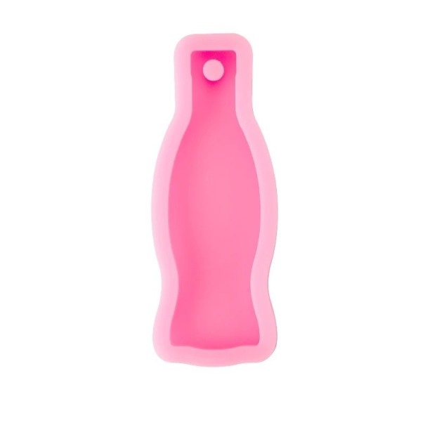 Rosa silikonform för harts 8,3 × 3,2 cm Flaska form Silikonform för smycken och hängen 1