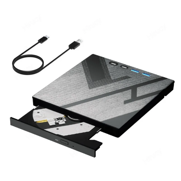 Extern Blu-Ray-enhet med USB 3.0 och USB-C Slot för SD- och TF-kort Läst hastighet 6x/8x/24x Plug and Play för Windows och Mac OS 1