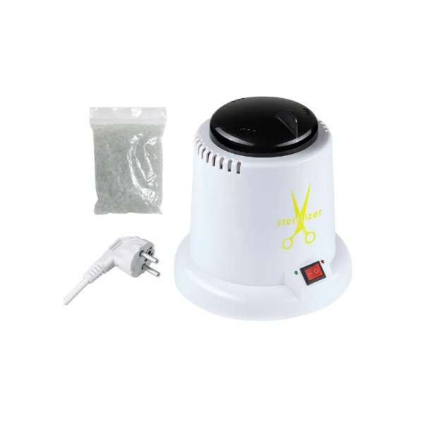 Instrumentsterilisator 150 °C Vit värmare med kiselkulor för pincetter, saxar, tänger och manikyrverktyg 1
