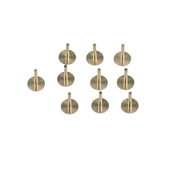 10er Set Ersatz-Zifferblattfüße 0,6×4 mm zur Zifferblattreparatur Fußdurchmesser 3 mm Ersatzteile zur Zifferblattbefestigung 1