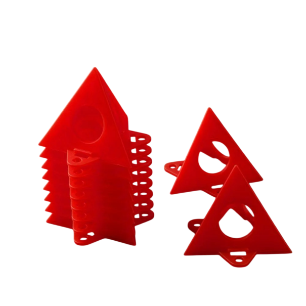 10er Set Mini-Pyramidenstaffeleien 5,5 x 5 cm Malstützen für Leinwand und Türen Mehrzweck-Malstützen in Dreiecksform rot