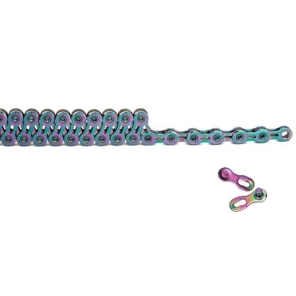 11-fach Ketten für Fahrräder SLR 1/2" x 11/128" 116 Glieder ultraleicht farbig mit Schnellverschluss MTB Straßen 1