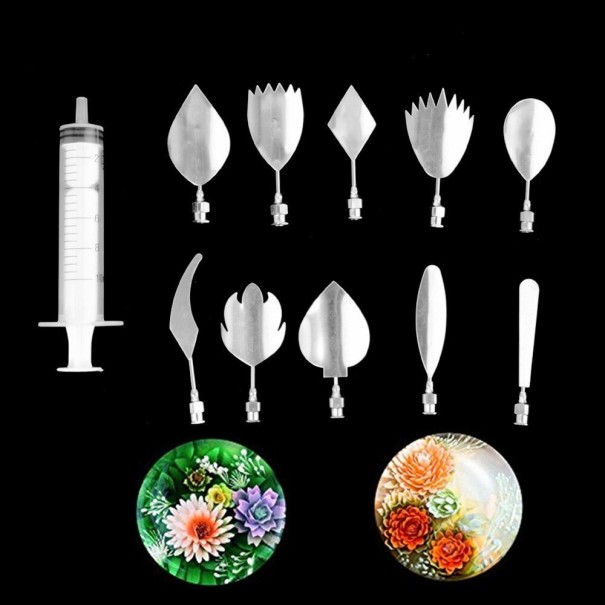 11 pcs conjunto de moldes para fazer flores de gelatina 3