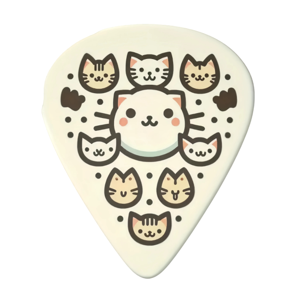 Set med 6 gitarrplektrum 0,71 mm med fodral för tryckknapp Bärbart fodral med nyckelring för musiker och gitarrister Fodral för plektrum och nycklar 1