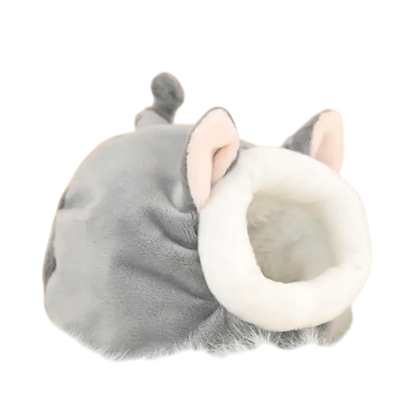 Plüschbett für Hamster 12 x 10 x 9 cm Weiches, warmes Häuschen mit Hamster-Motiv Grauer, warmer Unterschlupf für Nager für komfortablen Schlaf und Ruhe Plüschbett für Hamster 12 x 10 x 9 cm Weiches, warmes Häuschen mit Hamster-Motiv Grauer, warmer Unterschlupf für Nager für komfortablen Schlaf und Ruhe