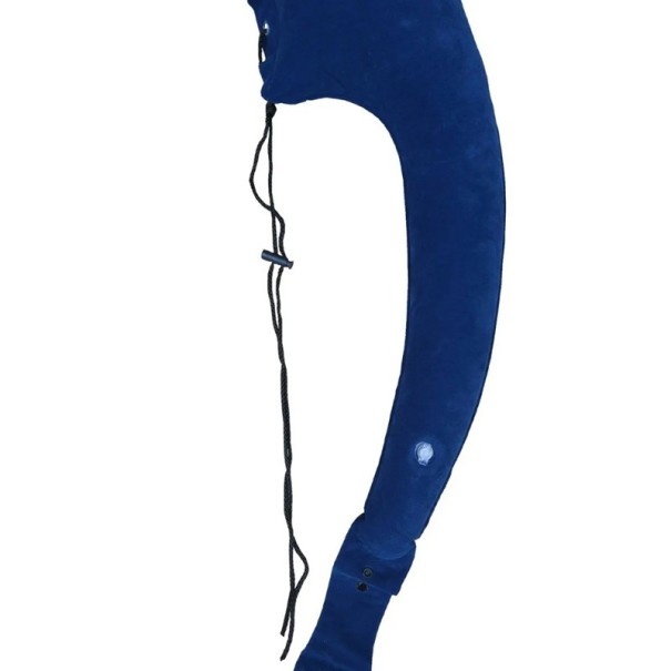 Uppblåsbar sidokudde för nacke 90 x 28 cm PVC kompositmaterial blå
